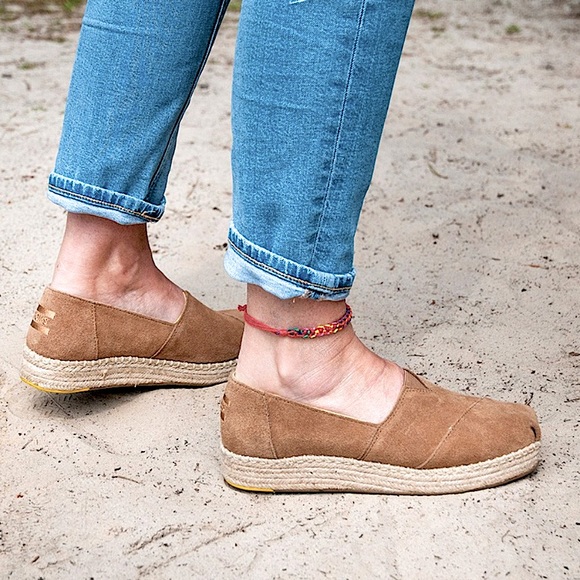 Toms Shoes - Toms New Alpargata Platform Slip On Espadrilles